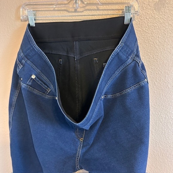 Nygard Slims Indigo Women's Pull on Dark Wash Jean Jeggings Stretch XL (18-20) - Picture 6 of 8